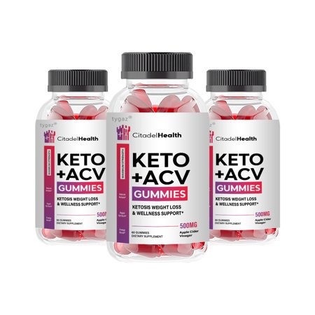 (3 Pack, 180 Gummies) Citadel Health Gummies - Citadel Health Keto Apple Cider Vinegar Gummies 