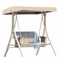 thumbnail image 1 of kurtrusly Garden Swing Cover 3 Seater Oxford Cloth Swing Seat Canopy Replacement Outdoor Patio Swing Canopy B 191*120*20CM, 1 of 5