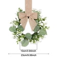 thumbnail image 3 of Mini Eucalyptus Christmas Wreath Small Christmas Wreath Christmas Wreaths for Front Door Artificial Small Hanging Wreath with Bow for Cabinet Door Chair Back Party Decor 1Pcs, 3 of 6