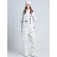 thumbnail image 4 of Hotian Women Insulated Ski Snow Bib Pants Outdoor Snowboarding Cargo Overalls for Winter Sports White XL, 4 of 7
