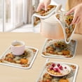 thumbnail image 5 of Fall Thanksgiving Pot Holders for Kitchen Heatproof Potholder, 4 Pack Orange Punpkin Sunflower Leaves Harvest Hot Pads Multipurpose Oven Pads Terry Cloth Potholders Trivet for Cooking and Baking, 5 of 9