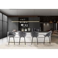 thumbnail image 5 of Hausfame Modern Velvet Swivel Bar Stools Gray (Set of 2), 5 of 8