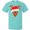 Scuba Blue, variant on Inktastic Christmas Cute Reindeer in Santa Hat T-Shirt