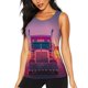 thumbnail image 1 of Fotbe Sunset Truck Highway Blusas Sin Mangas para Mujer – Estilo Casual, Corte Suelto, Slim-Fit, Cuello Redondo Deportivo, Tops de Verano para Gimnasio y Yoga-Large, 1 of 7