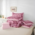 thumbnail image 6 of Manfei Bohemian Mandala Twin Bedding Sets 7pcs for Girls Women, Hippie Floral Flower Bedding Comforter Set, Pink Sheet Sets, Breathable Home Decor, 6 of 8