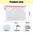 thumbnail image 2 of Bolsa de malla con cierre Desiderio, bolsa de malla de plástico impermeable con cierre, bolsa de archivos a prueba de desgarros, para útiles escolares y de oficina, estilo: estilo 2;, 2 of 5