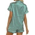 thumbnail image 7 of IROINNID Women's Two-Pieces Pajamas Set Short-sleeve Tops with Shorts Causal Loungewear Soft Sleepwear,Green, 7 of 7