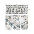 thumbnail image 5 of Blue Botanical Fall Kitchen Curtain Valances for Windows Farmhouse Short Curtains, Pastoral Maple Leaf Autumn Rustic Rod Pocket Valance Curtain for Bedroom Cafe Living Room 56"x16", 5 of 8