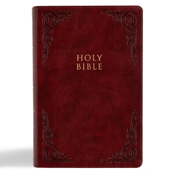 KJV Large Print Personal Size Reference Bible, Burgundy Leathertouch, (Hardcover)