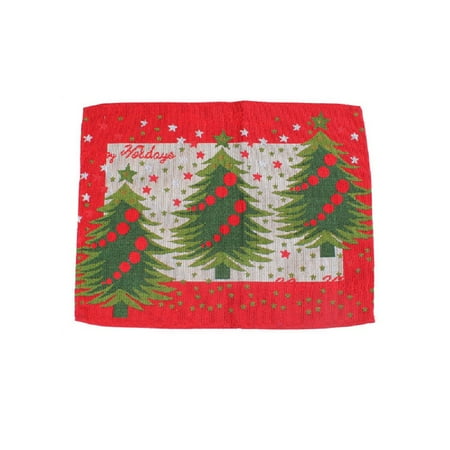 

Esaierr Christmas Decoration Cute Old Man Print Placemat Home Decoration Restaurant Party Mat 1psc