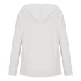thumbnail image 6 of Womens 2026 Hooded Button Collar Drawstring Hoodies Pullover Sweatshirts Casual Long Sleeve Tops Loose Shirts, 6 of 6