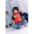 thumbnail image 3 of Disney Cars Big Boys' Short Sleeve Button-Down Shirt Red McQueen Black, 3 of 7