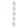 thumbnail image 4 of Decmode 49 Inch Glam Iron and Wood Helix Wall Mirror Decor, Silver, 4 of 4