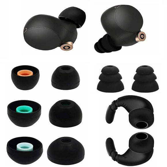 ComfortFit Silicone Ear Tips for Sony WF Series - 5 Pairs Black