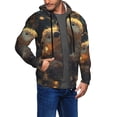 thumbnail image 2 of Wukai Adorable Otter Pair Hug Print Men's Zip-Up Hoodie,Fleece Full-Zip Hoodie for Men, Hooded Sweatshirt-Large, 2 of 5