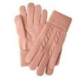 thumbnail image 3 of Besolor Winter Warm Gloves for Women, Thermal Cable Knit Elastic Cuff Gloves for Cold Weather, Touchscreen Fingers, 3 of 5