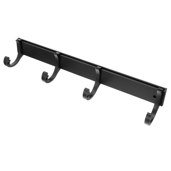 Wall Mounted Hanger Heavy Duty Coat and Hat Hook Rail with 4 Hanging Hooks