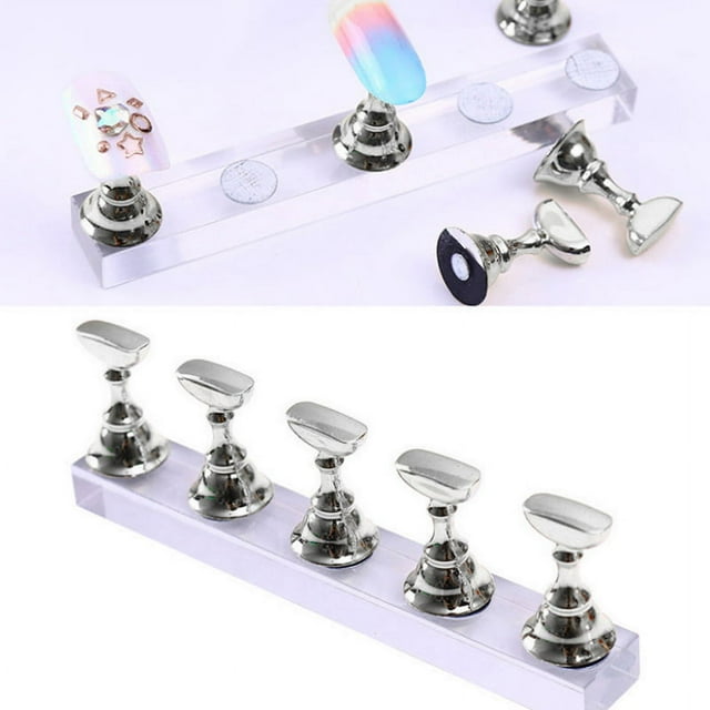 Soporte para práctica de uñas, Base de exhibición, estante para exhibición de arte de uñas, herramienta de manicura