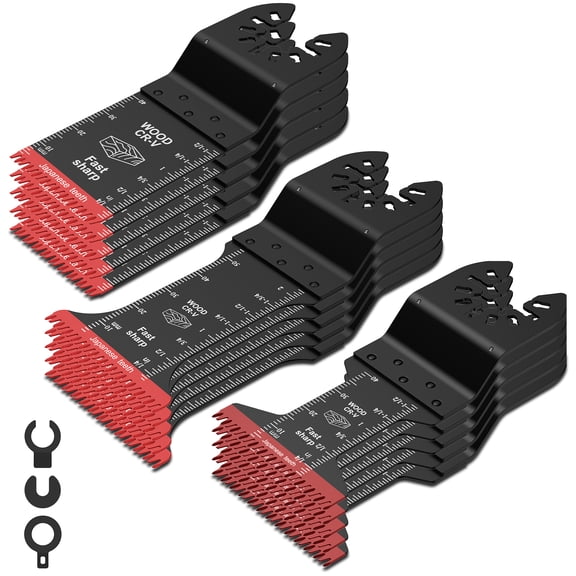 15Pcs Oscillating Saw Blade Japanese Tooth Cr V Multitool Cutting Saw Blade for Wood and Drywall Universal Interface Power Tool Accessory