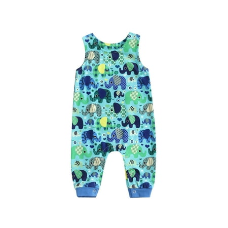 

Bagilaanoe Toddler Baby Girl Boys Summer Jumpsuits Cartoon Print Sleeveless Bodysuits 6M 12M 18M 24M 3T Kids Casual One Piece Romper