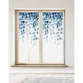 thumbnail image 2 of Window Privacy Film Blue Eucalyptus Leaves Stained Glass Window Film Decorative Sun Block Window Cover Summer Botanical Weeping Window Clings Static Adhesive Sticker for Bathroom 23.6"x59", 2 of 7