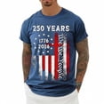 thumbnail image 5 of 250th Anniversary Shirt Men Commemorative American History Top Short Sleeve Shirts Graphic Print T Shirts, 5 of 5