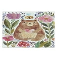thumbnail image 1 of Watercolor Flower Cutting Board, Bear Flowers and Bee Animal Nature Modern Illustration, Decorative Tempered Glass Cutting and Serving Board, Large Size, Multicolor, by Ambesonne, 1 of 1