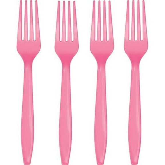 Hoffmaster Group 011347 Premium Plastic Forks, Candy Pink - 24 per Case - Case of 12