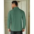 thumbnail image 3 of COOFANDY Men's Quarter Zip Up Pullover Lightweight Mock Neck Sweatshirt Casual Long Sleeve Polo Shirt, 3 of 6