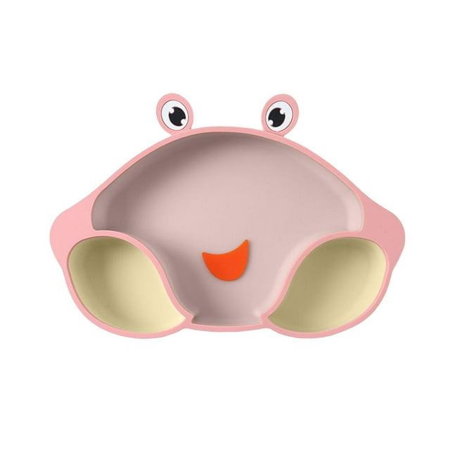Plato de cena de silicona antideslizante Vajilla Utensilios Entrenamiento Plato de alimentación Plato de comida Platos de bebé con succión para Rosado Sunnimix Plato de cena para niños pequeños