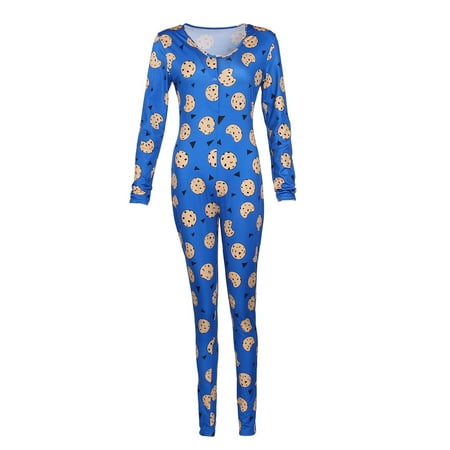 

Bebiullo Women s One Piece Sleepwear Print Pajamas Jumpsuit Rompers Clubwear Nightwear Underwear Set