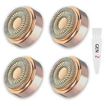 Flawless replacement heads, Women Facial Hair Remover Replacement Heads Generation 2 for Finishing Touch Flawless Facial Hair Removal Tool for Face, Double Halo Painless and Smooth, 4 Count