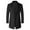 Black, variant on QHFBli Breathable Mens Trench Coat Men's Winter Casual Mid Length Smooth Lapel Woolen Trench Coat Fashion Outerwear Grey XXL