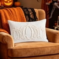 thumbnail image 5 of Btomtd Throw Pillow Covers 12 x 20 Inch, Tufted Embroidered Pumpkin Thanksgiving Fall Cushion Cases, Pillow Covers for Sofa Couch Bedroom, White, 5 of 6
