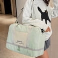 thumbnail image 7 of Yonrjhukm Large Capacity Folding Travel Duffel Bag, Multifunctional Handbag for Women, Lightweight Portable Gym Bag with Shoe Compartment and Wet/Dry Pocket, 7 of 7