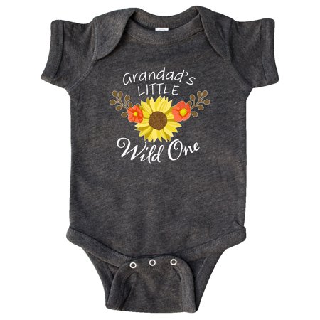 

Inktastic Grandad s Little Wild 1 with Beautiful Sunflower Gift Baby Boy or Baby Girl Bodysuit