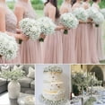 thumbnail image 2 of MAMOWEAR 10pcs Artificial Flowers Baby Breath Flowers Fake Plastic Flowers Bouquets Faux Flower Stems Gypsophila for Wedding  Party Home Garden Décor(White), 2 of 9