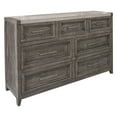 thumbnail image 3 of HomeRoots 524546 62 in. Gray Solid Wood Seven Drawer Triple Dresser, 3 of 5