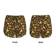 thumbnail image 5 of Lsque Autumn Plants Maple Tree Vintage Printed Women's Running Shorts with Liner Pockets,Elastic Quick Dry Workout Athletic Gym Yoga Shorts,Womens High Waist Shorts-Medium, 5 of 9