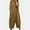 Khaki, variant on UTTOASFAY Women Pants Women Casual Solid Pocket Romper Long Playsuit Strap Long Sleeve Jumpsuit Yellow 10(Xl)