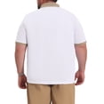 thumbnail image 3 of INSPIRE CHIC Outfit Men's Big & Tall Contrast Collar Short Sleeves Breathable Casual Polo Shirt XL White, 3 of 5