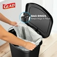 thumbnail image 6 of Glad Kitchen Trash Can with Lid, Stainless Foot Pedal and Garbage Bag Rings, 13 Gal, Black, 6 of 13