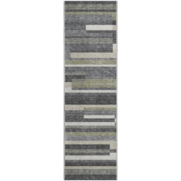 Dalyn Rugs Premium Machine Washable Mayfield AMF766 Charcoal 2'3" x 7'6" Runner Rug