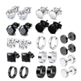 thumbnail image 1 of 12PCS Men's Punk Earrings Set - Creative & Trendy Stainless Steel Jewelry, 1 of 4