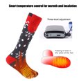 thumbnail image 3 of 5000mAh Rechargeable Heated Socks for Men Women Washable Electric Thermal Warming Socks with APP Remote Control for Winter Biking Skiing Outdoors Fishing Camping Battery Included Cold Weather Foot, 3 of 8