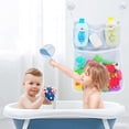 thumbnail image 5 of Red de almacenamiento de juguetes para ducha de baño de 2 piezas - Red para juguetes de bebé + 2 ganchos adhesivos resistentes gratis ER, 5 of 5