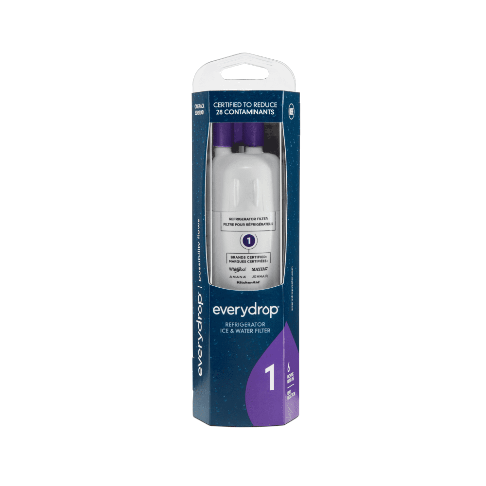 Everydrop by Whirlpool Ice and Water Refrigerator Filter 1, EDR1RXD1, Single-Pack, Purple