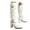 B-White, variant on Cowboy Boots for Women Cowgirl Boots Mid Calf Pointed Toe Fashion Western Chunky Pull On Slouchy Boots