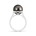 thumbnail image 2 of Angara Classic Tahitian Cultured Pearl Ring in 925 Sterling Silver for Women | June Birthstone Jewelry for Her, 2 of 7
