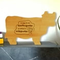 thumbnail image 3 of A Cow in an Earthquake is Called a Milkshake 14.75 x 9.75" Cow Shape Cutting Board | Funny Kitchen Chopping Board, 3 of 7